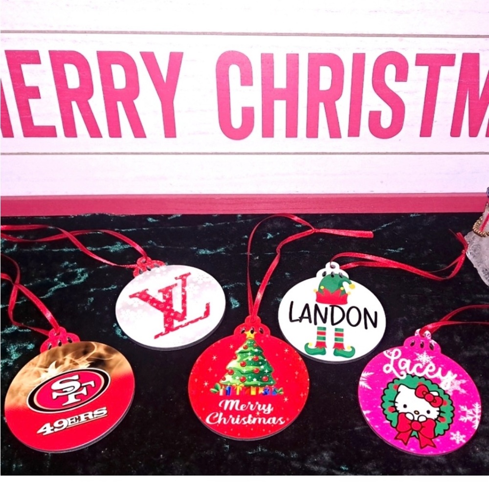 Festive Christmas Ornament Set - Custom 3pieces